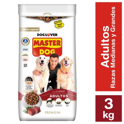 MASTER DOG - Alimento para Perro Carne Arroz Vegetal - 3 KG