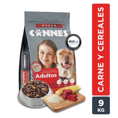 CANNES - Alimento para Perro Carne Cereal - ALIMENTO SECO 8 a 9 KG