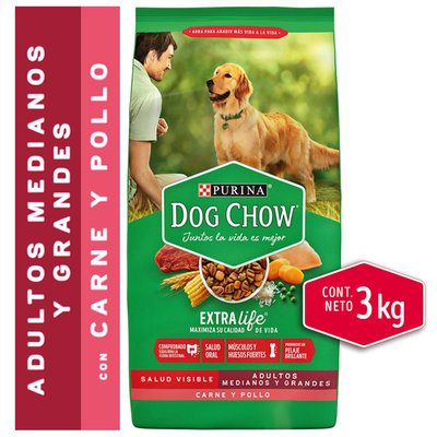 DOG CHOW - Alimento Para Perro Raza Mediana - 3 kg