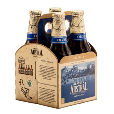 AUSTRAL - Pack Cerveza Calafate Botella 4X330CC - 4 UN X 330 CC