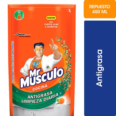 MR MUSCULO - Antigrasa Recarga Naranjo - 450 ML