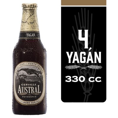 AUSTRAL - Pack Cerveza Yagán Botella - 4 x 330 cc
