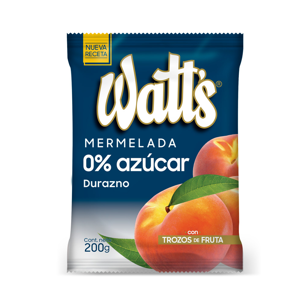 MERMELADA WATTS 0 AZUCAR DURAZNO 200GRS | Tottus Chile