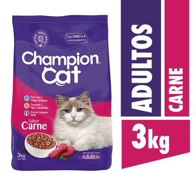 CHAMPION CAT - Alimento Para Gatos Carne - 3 kg
