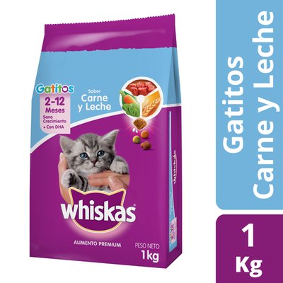 WHISKAS - Alimento Para Gatitos Carne Y Leche - 1 KG