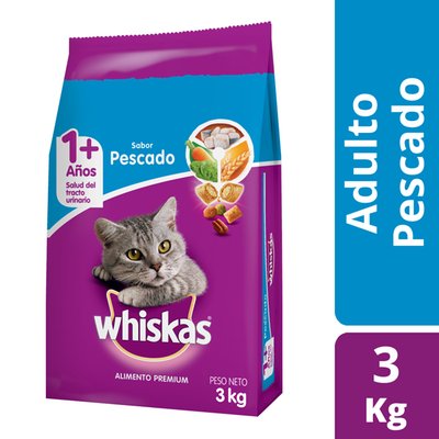 WHISKAS - Alimento Para Gatos Pescado - 3 kg