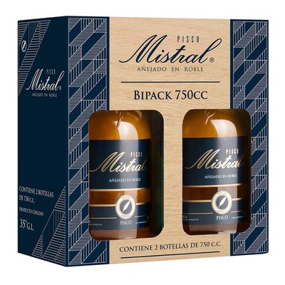 MISTRAL - Pack 2 Pisco Mistral 35º Gl