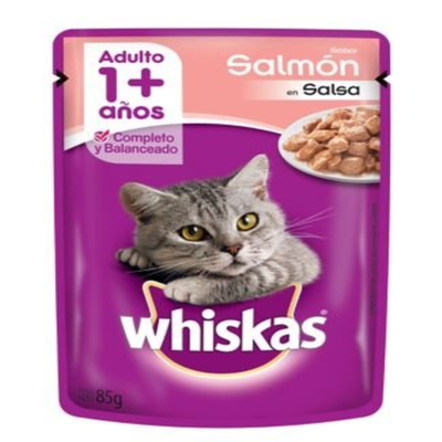 WHISKAS - Alimento Para Gatos Pouch Salmon - 85 g