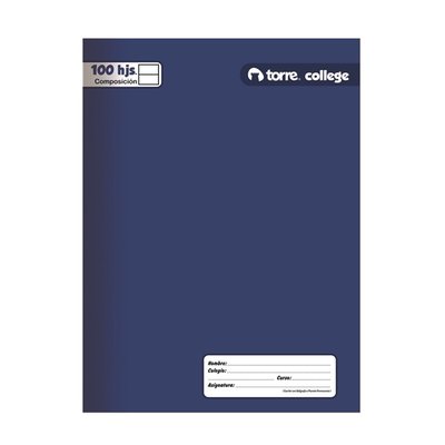 TORRE - Cuaderno Collage Liso Composición 100 Hojas - UN