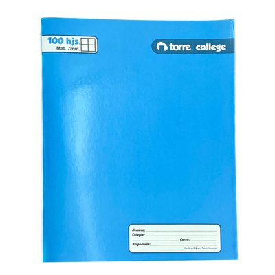 TORRE - Cuaderno Universitario Lito Mat 7 mm 100 Hojas