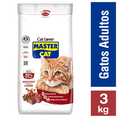 MASTER CAT - Alimento Gato Adulto Carne - 3 KG