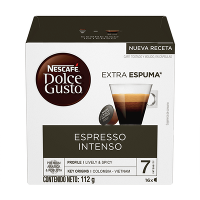 NESCAFE - Café Dolce Gusto Espresso Intenso 16 Cápsulas - 16 capsulas