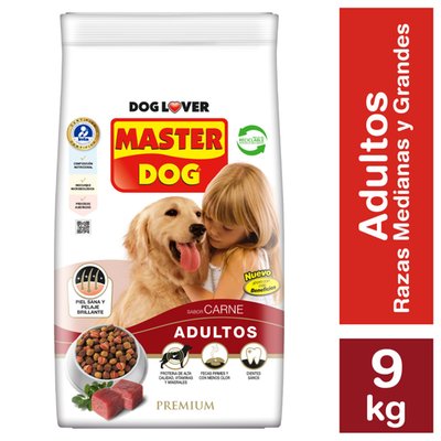 MASTER DOG - Alimento para Perro Carne - 9 KG