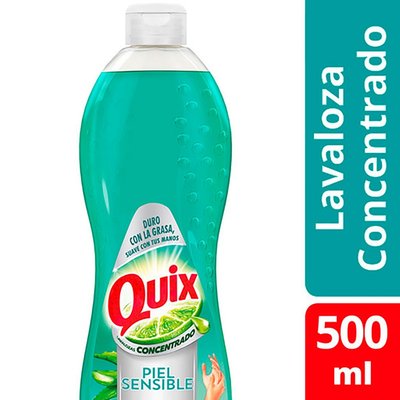 QUIX - Lavaloza Concentrado Botella Aloe Limón Piel Sensible - 500 ml