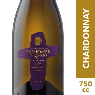 MISIONES DE RENGO - Vino Blanco Gran Reserva Chardonnay Cuvee Misiones - 750 CC