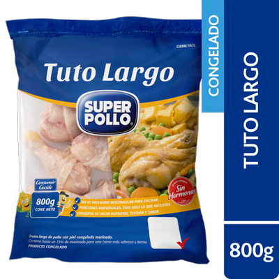 SUPER POLLO - Tuto Largo de Pollo Congelado - 800 GR
