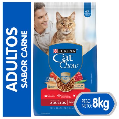 CAT CHOW - Alimento para Gatos Carne - 8 kg