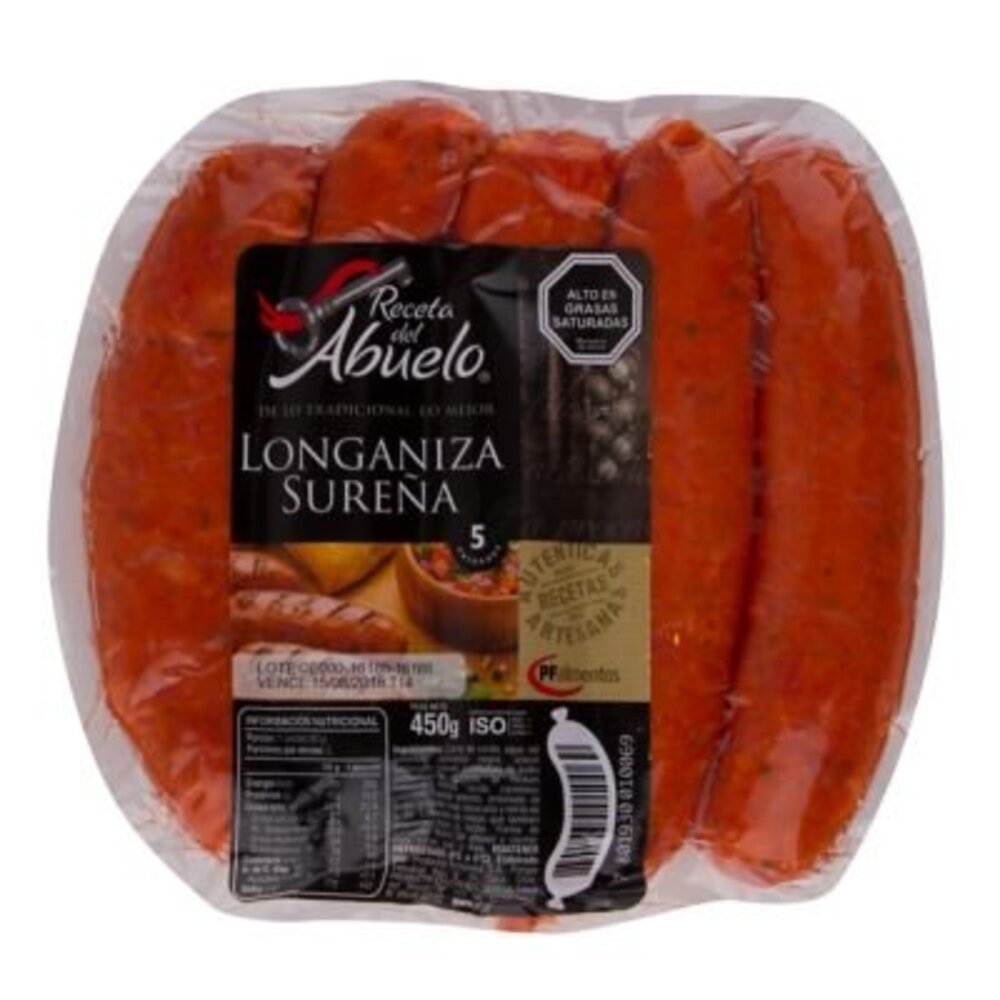 LONGANIZA SURENA RECETA DEL ABUELO 450G. | Tottus Chile