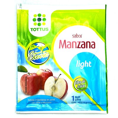 TOTTUS - Bebida Instantánea en Polvo Manzana - 8 g