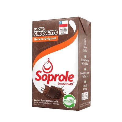 SOPROLE - Leche Sabor Chocolate Receta Original - 1 LT