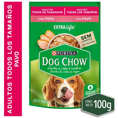 DOG CHOW - Alimento Húmedo Para Perro Adultos Pavo - 100 g