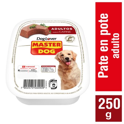MASTER DOG - Alimento Húmedo Pote Carne - 250 GR
