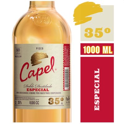 CAPEL - Pisco Doble Destilado Especial 35° - 1 lt
