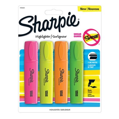 SHARPIE - Kit 4 destacadores Sharpie Blade Surtido - UN