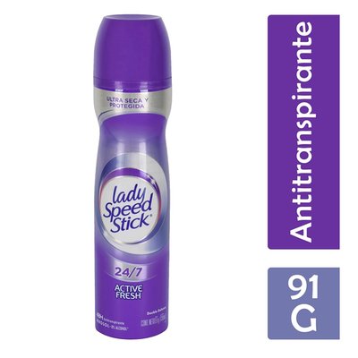 LADY SPEED STICK - Desodorante en Spray Double Defense Active Fresh - 91 GR