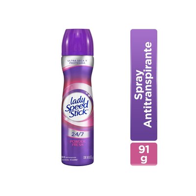 LADY SPEED STICK - Desodorante en Spray Powder Fresh - 91 GR