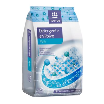 TOTTUS - Detergente en Polvo Matic - 3 KG