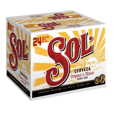 SOL - Pack Cerveza Lager 4.5° 24x330CC - 24 x 330 cc