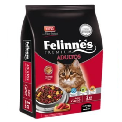 FELINNES - Alimento para gatos carne - 3 Kg