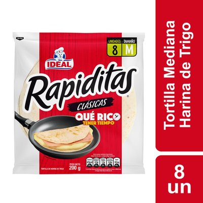 IDEAL - Tortillas Rapiditas Tamaño M - 8 UN
