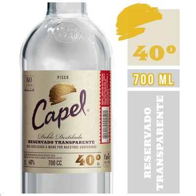 CAPEL - Pisco Capel Transparente 40° Gl - 700 ML