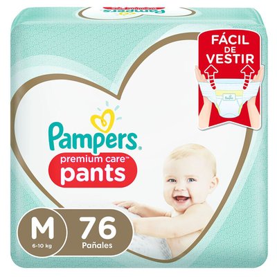 PAMPERS - Pañal Premium Care Pants M - 76 UN