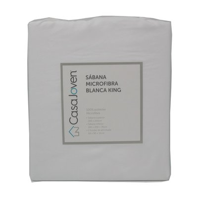 CASA JOVEN - Sábanas Microfibra Blanca King - UN