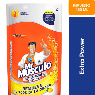 MR MUSCULO - Antigrasa Recarga Extra Power - 450 ml