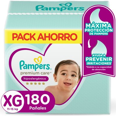 PAMPERS - Pack Pañal Premium Care XG - XG 180 UN