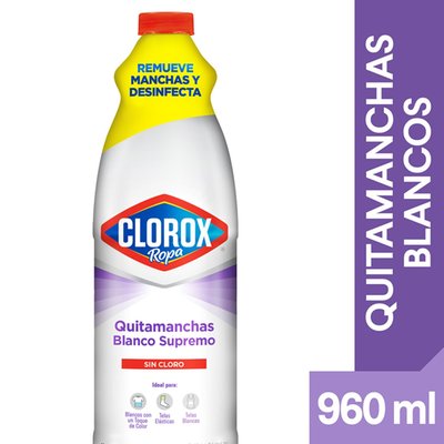 CLOROX - Quitamanchas Líquido Ropa Blanco Supremo - 960 ML
