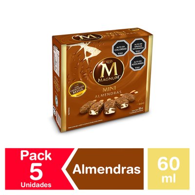 BRESLER - Helado Multipack Magnum Mini Almendras - PACK 5 UN
