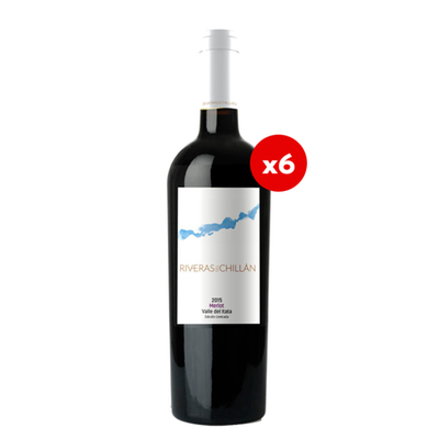 RIVERAS DEL CHILLAN - Caja de Vino Merlot - 6 x 750 cc