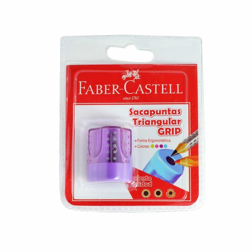 Sacapuntas Faber-Castell Diseño Triangular Grip Con Depósito