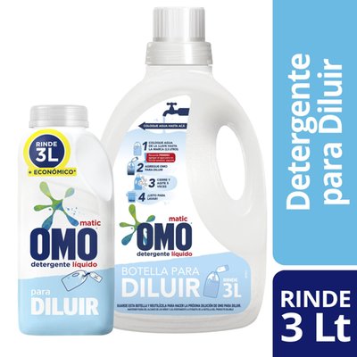 OMO - Pack detergente  líquido para diluir - 3 lt