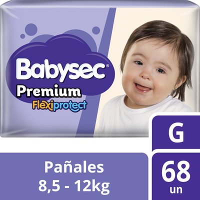 BABYSEC - Pañales Premium FlexiProtect G - 68 UN
