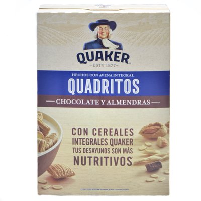 QUAKER - Cereal Quadritos Almendra y Chocolate 320 gr - 320 GR