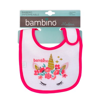 BAMBINO - Babero Toalla Unicornio Niña - UN