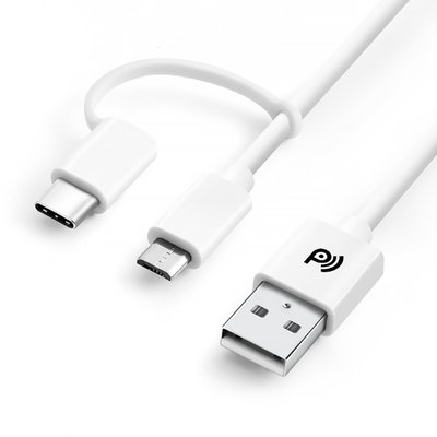 DDESIGN - Cable 2 en 1 Micro USB + conector tipo C - UN