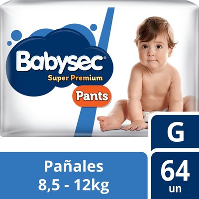 BABYSEC - Pañales Bebe Pants Talla G - 64 UN