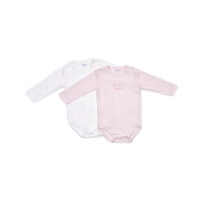 Pack 2 Body Diseno Manga Larga Bebe Talla 6 Meses